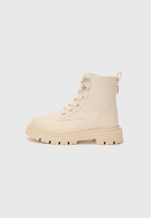 UNISEX - Čižmy na šnurovanie - beige