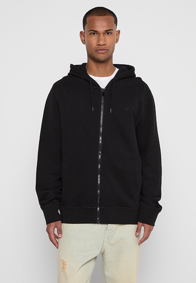 mustang Sweater met rits zwart