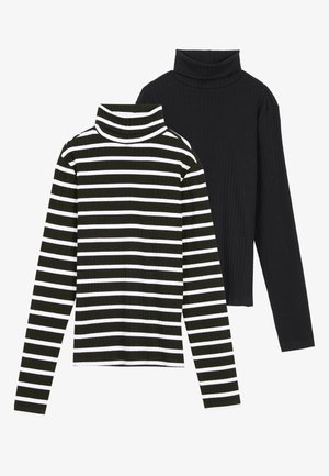 2 PACK - Topper langermet - black/white