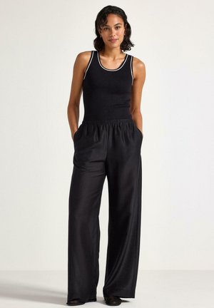 WITH WIDE LEGS - Pantaloni - black