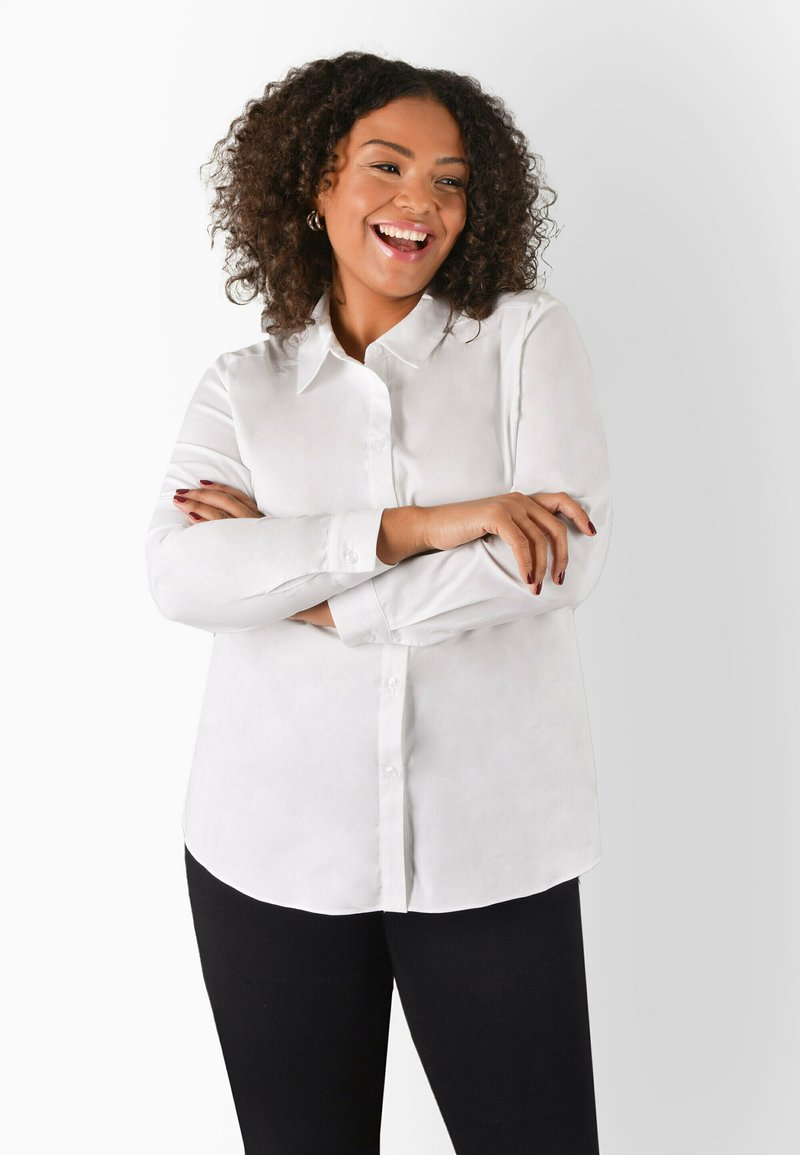 Live Unlimited London FITTED Buttondown blouse white Zalando