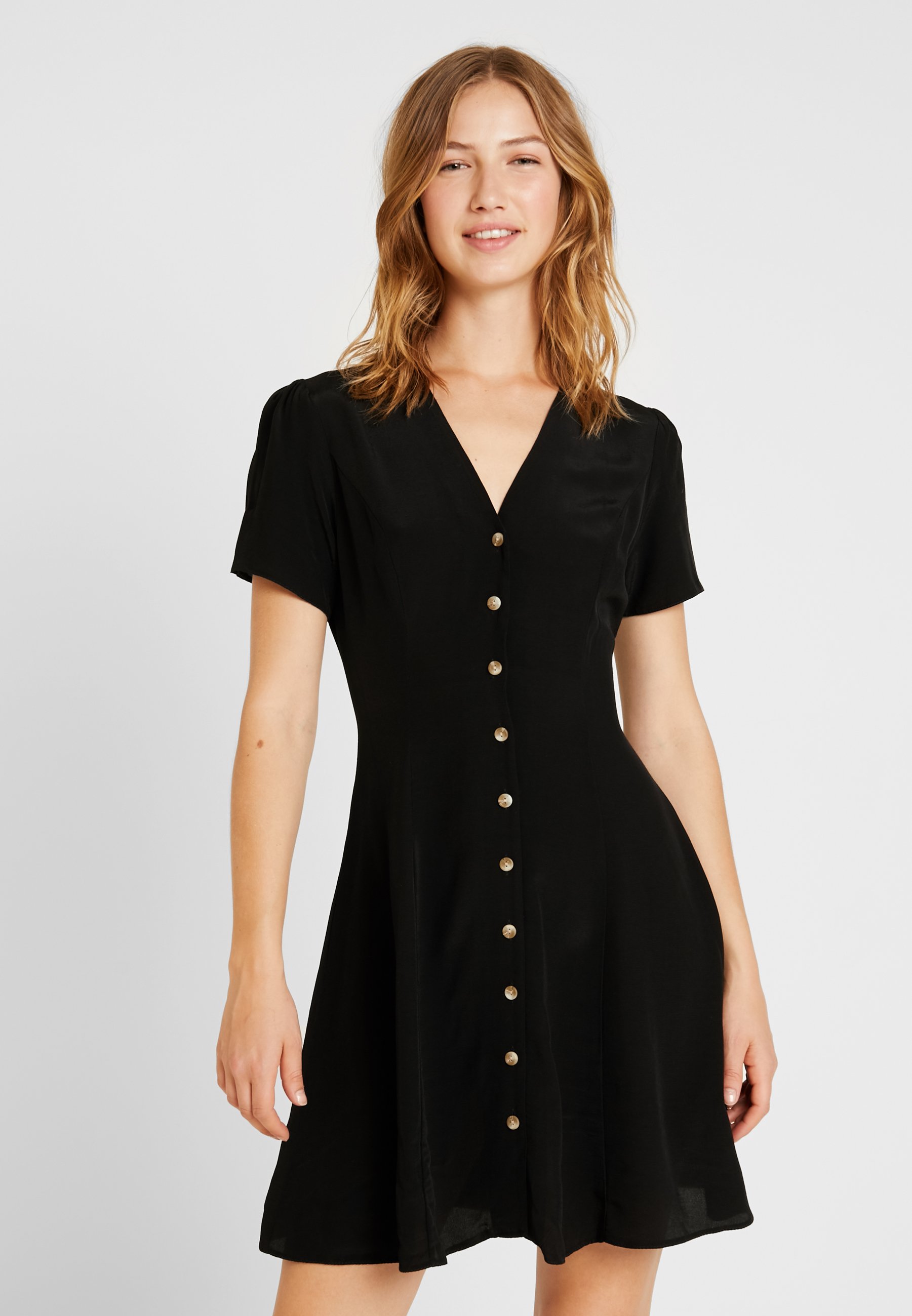 plain black tea dress