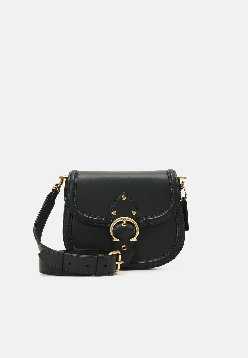 Coach GLOVETANNED BEAT SADDLE BAG WITH WEBBING STRAP Across body bag