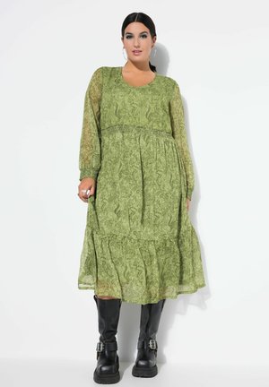 MIDI GLITZERFÄDEN - Jurk - palm green