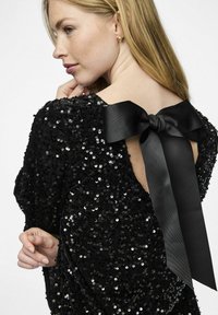 Pieces PCKAM DEEP BACK BOW DRESS - Koktel haljina / svečana haljina - black