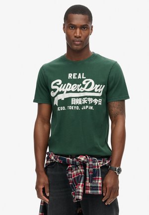 VINTAGE LOGO GRAPHIC - Print T-shirt - enamel green