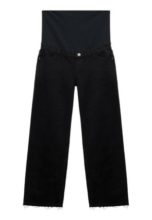 Mango WIDEMUM - Blugi drepți - black denim