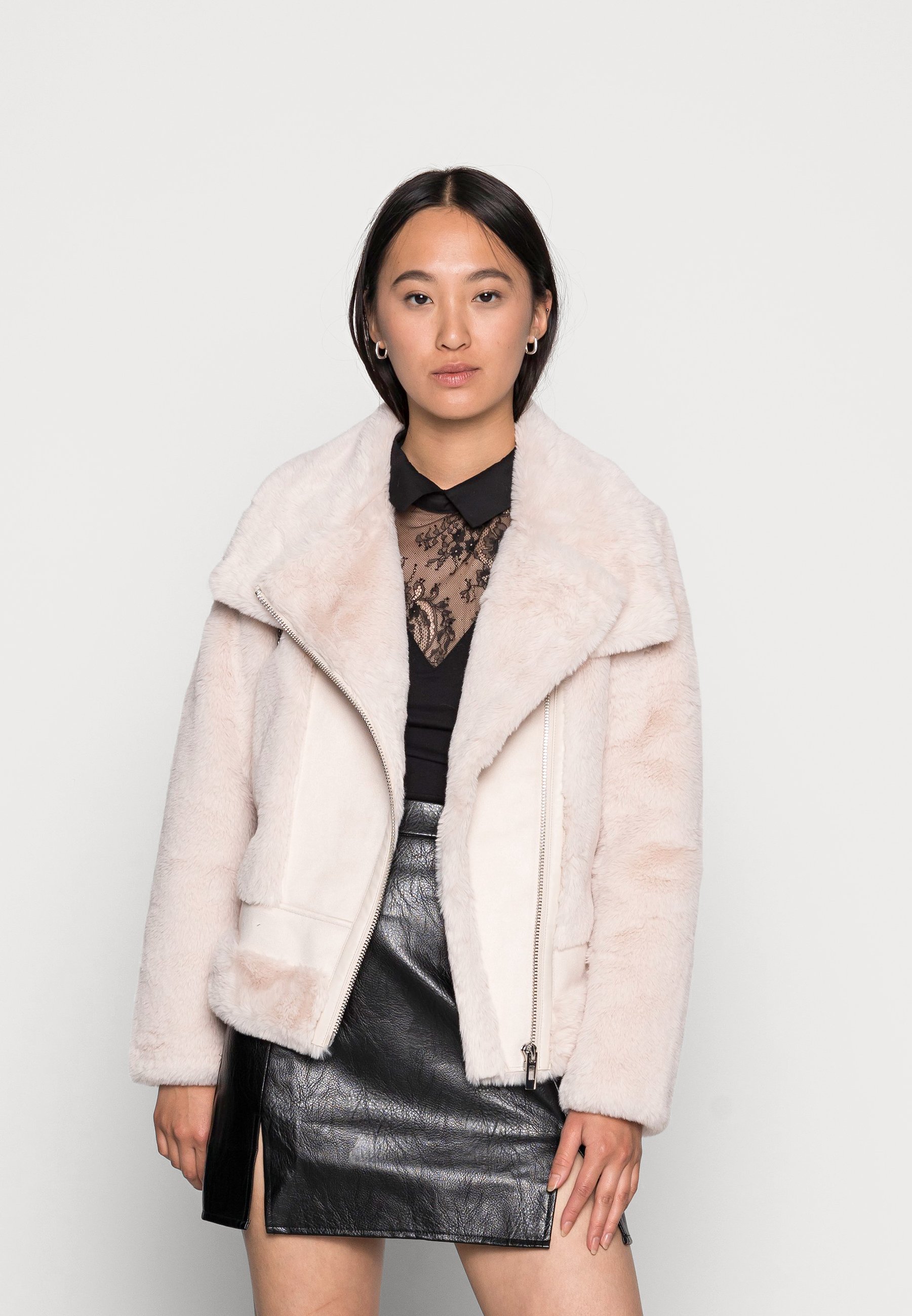 shearling jacket cream