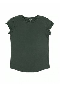 Mira Paris BRUTAL BACK PRINT ROLL UP VINTAGE - Triko s potiskem - green