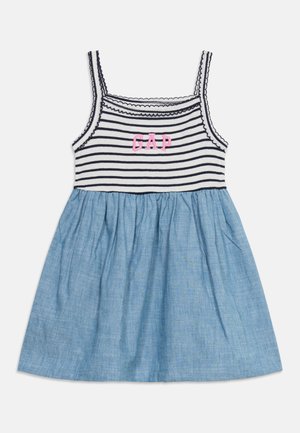 GAP, IE SL K2W LOGO CHAMBRAY - Freizeitkleid - blue/white