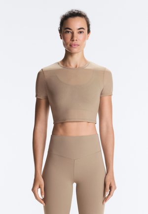 OYSHO, SHORT-SLEEVED EVERMOVE TANK TOP - T-shirt basique - pink-beige