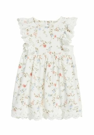MED SPETSVOLANGER - Freizeitkleid - off white