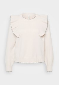 ONLAMA LIFE O NECK RUFFLE  - Svetr - birch/black