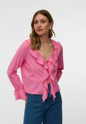 Vero Moda BLUSE VMJAMIE TOP - Blúzka - pink cosmos
