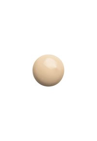 Boule en céramique beige brillant avec une texture lisse et une finition brillante ; présente une forme ronde homogène sans motifs ni marques visibles.