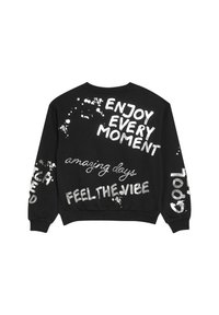 s.Oliver MIT METALLIC-PRINT - Sweatshirt - schwarz