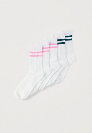 5 PACK - Sportske čarape - white/pink