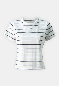 Abercrombie & Fitch BIOPOLISH SKIMMING TEE - Potiskana majica - white/navy