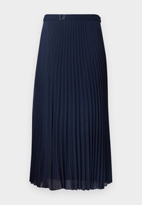 VOCELINA - Pleated skirt - dark blue