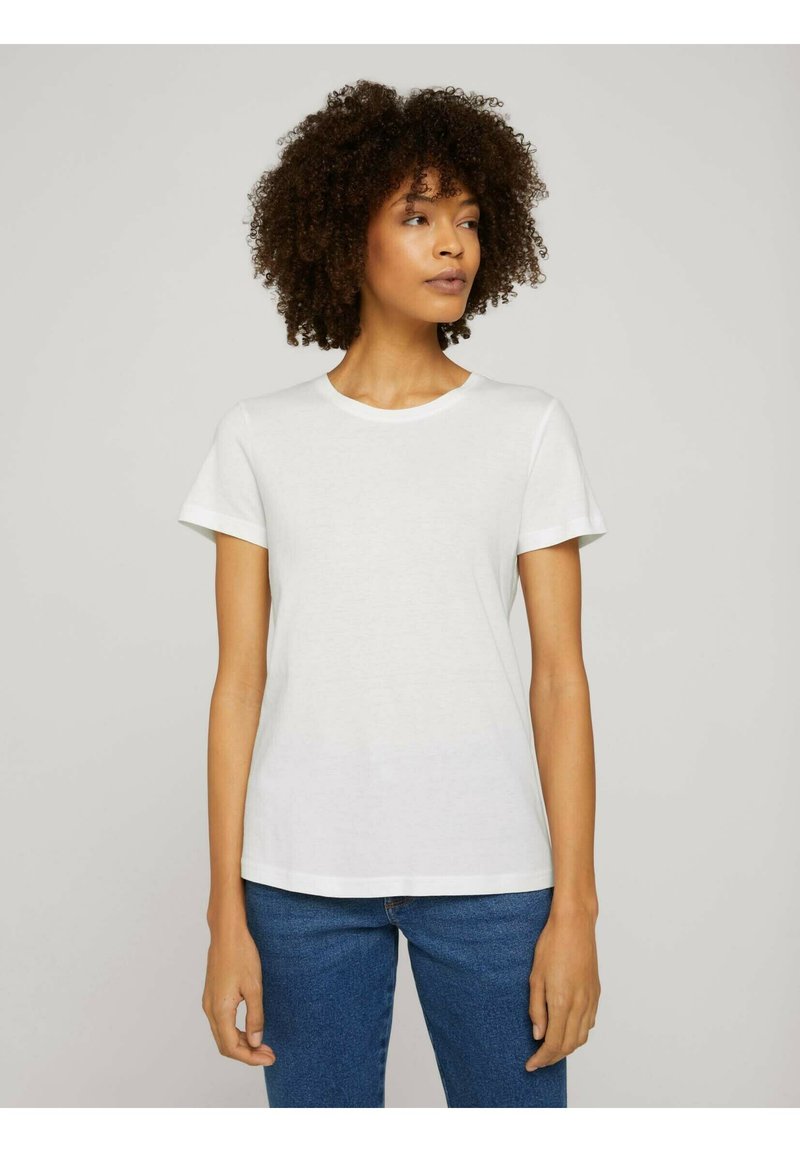 Damen T-Shirts | TOM TAILOR MODALGEMISCH T-Shirt basic whisper white/offwhite - NO73309 Damen T-Shirts | TOM TAILOR MODALGEMISCH T-Shirt basic whisper white/offwhite - NO73309