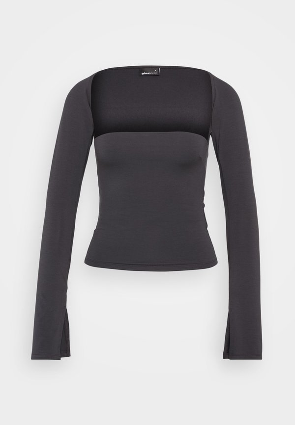 SOFT TOUCH SQUARE NECK TOP - Long sleeved top - stone4