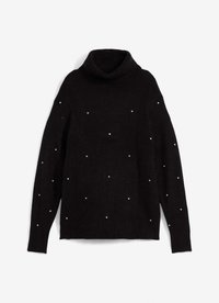 Maglione a collo alto in morbido tessuto a maglia, con una vestibilità comoda e piccoli chiodini argentati sparsi sul davanti.