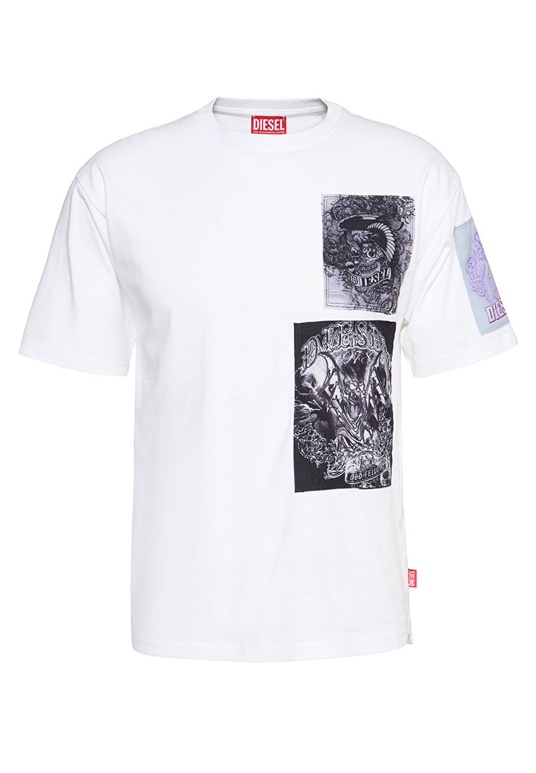 Diesel T-shirt print wit