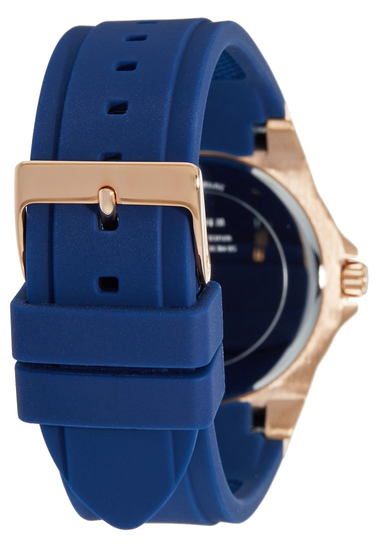 GUESS Orologio Uomo 46mm – Cronografo Digitale Al Quarzo, Cinturino In Silicone Blu Trasparente, Resistente All'Acqua
