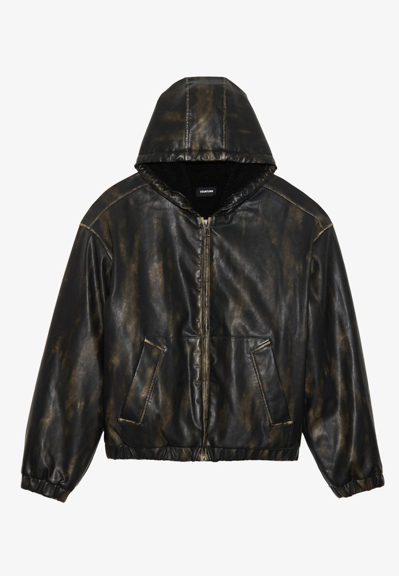 YOURTURN Imitatieleren jas zwart YOURTURN Imitatieleren jas zwart