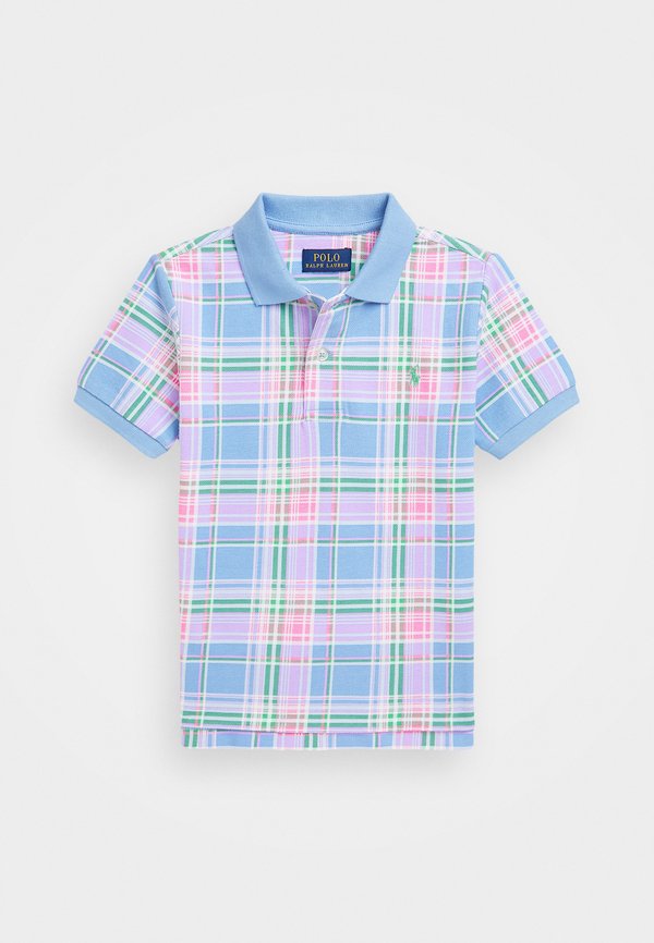 PLAID PRINT COTTON MESH POLO SHIRT - Polo shirt
