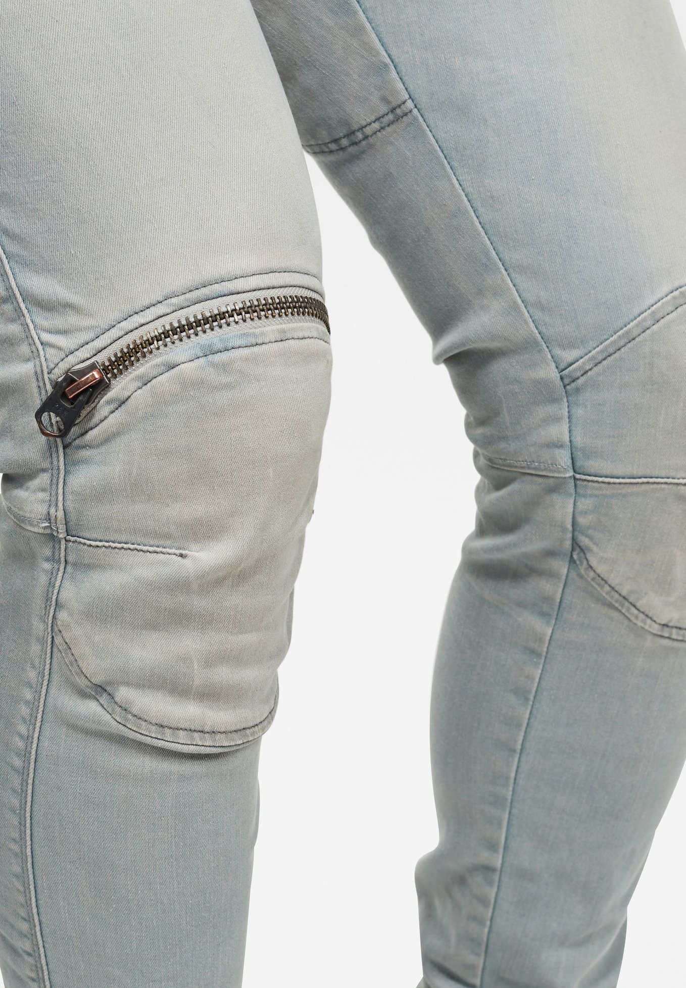 5620 3d zip knee skinny jeans