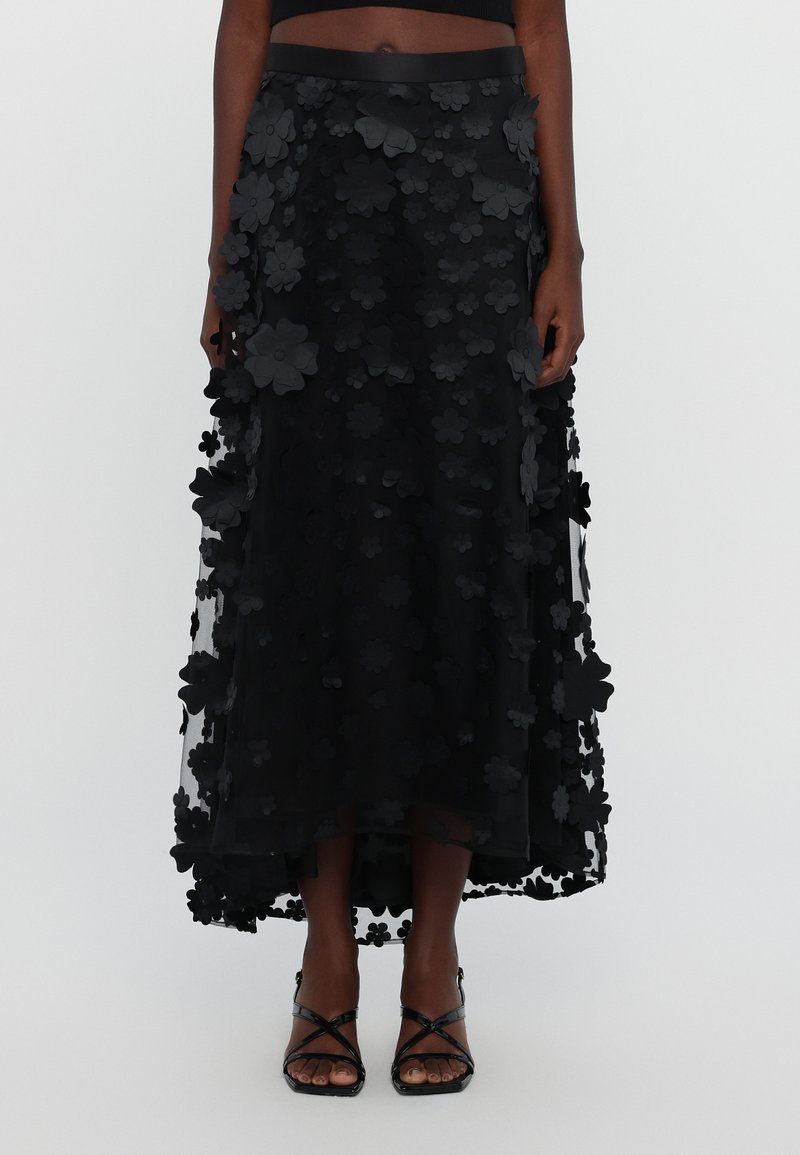 Ida Sjöstedt CARRIE SKIRT BRIDAL - Fustă maxi - black