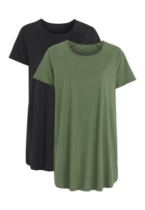 ALEX 2-PACK BIG - T-shirt - bas - khaki green/black