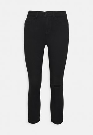 NMCALLIE KNEE CUT - Calças de ganga de corte skinny - black denim