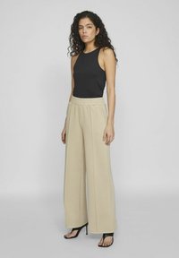 VILA MIT HIGH WAIST - Kalhoty - feather gray
