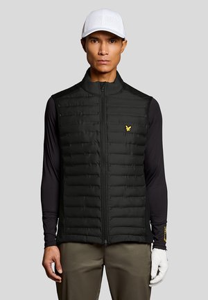 Lyle & Scott LYLE & SCOTT LIGHT JACKETS HYBRID QUILTED FULL ZIP GOLF GILET - Waistcoat - z jet black