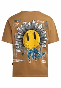 Redefined Rebel UNISEX TOBIAS - Majica kratkih rukava s printom - dijon