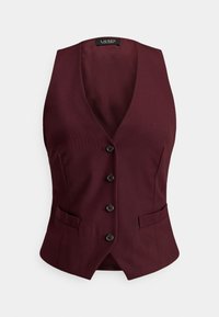 WOOL-BLEND TWILL VEST - Chaleco - dark garnet