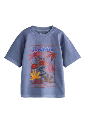 Next, SHORT SLEEVE GRAPHIC - T-shirt con stampa - blue washed