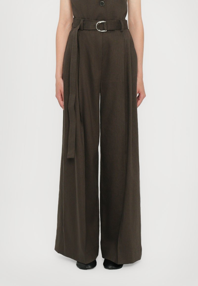 Helmut Lang - WIDE - Stoffhose - dark brown, Vergrößern
