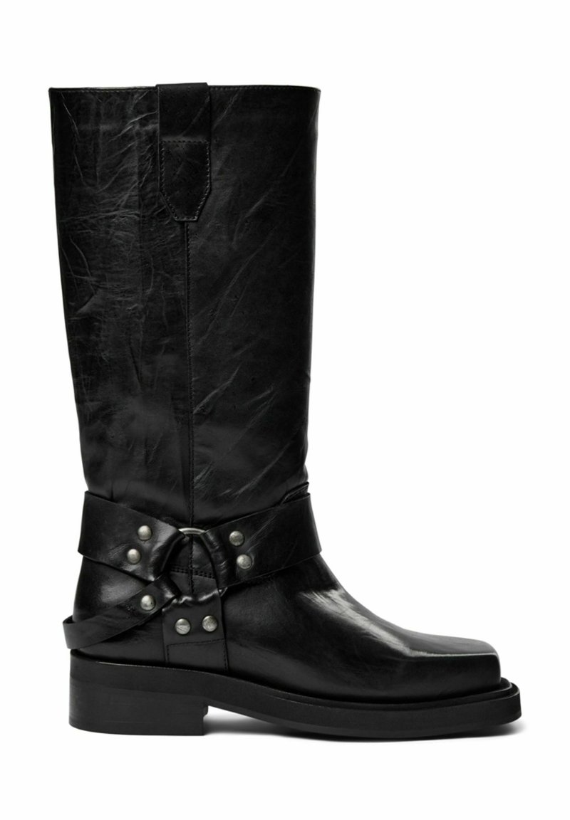 Pavement ANGELINA - Cizme cowboy/biker - black crinkle