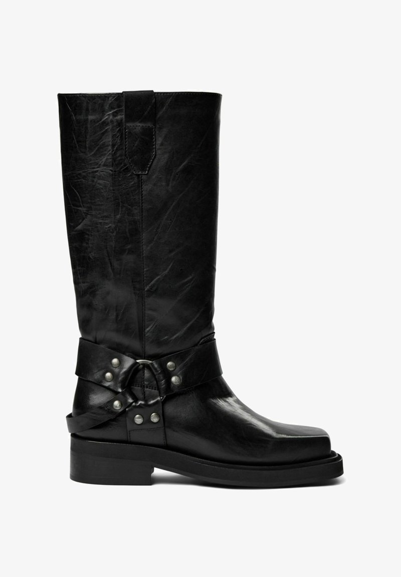 Pavement ANGELINA - Botas de cowboy/motociclista - black crinkle