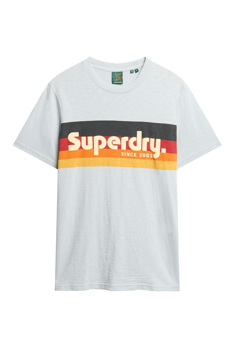 Superdry & Co T-shirt print lichtblauw Superdry & Co T-shirt print lichtblauw