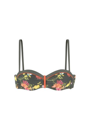 BANDEAU - Bikini-Top - oliv bedruckt