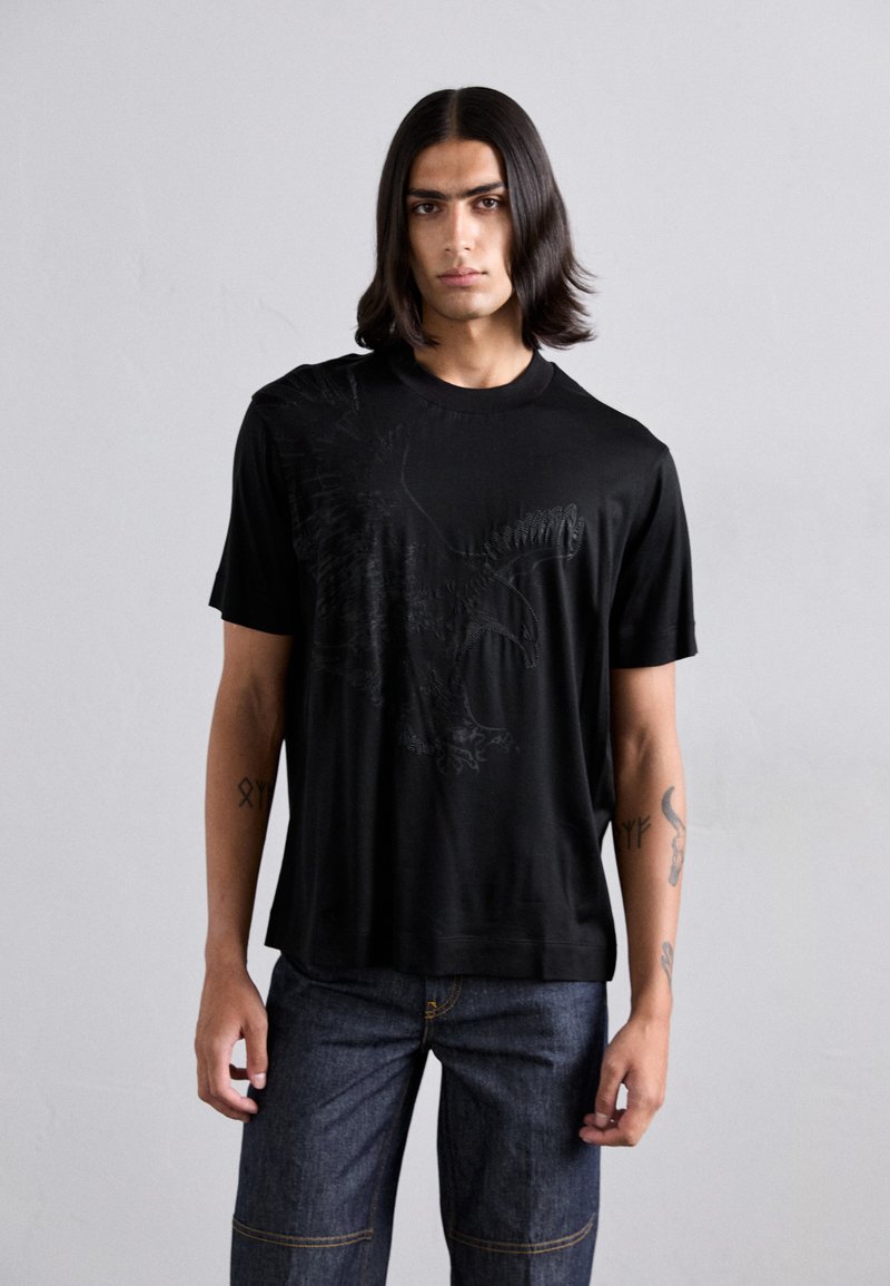 Emporio Armani Apdrukāts T-krekls - nero