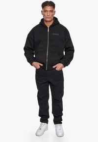 Dropsize SUPER HEAVY HOODIE  - Sweat zippé - black