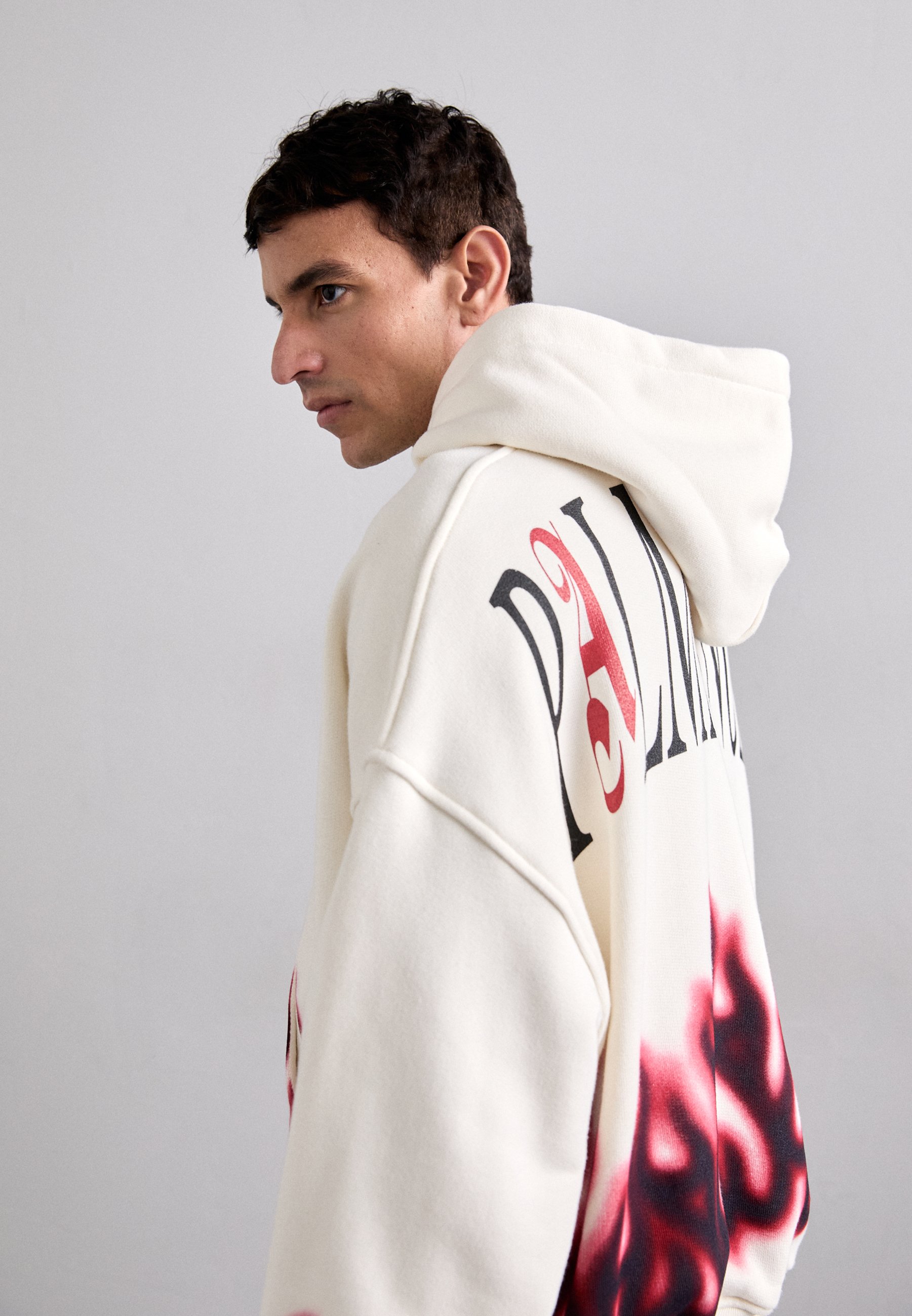 パーカー・フーディ Palm Angels Relaxed Fit Off-White Sweatshirt Palm Angels - Bluza z kapturem/wielokolorowy - Zalando.pl