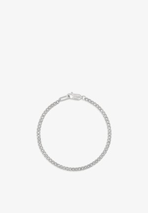 Bracciale in argento con maglie intrecciate, finitura lucida e chiusura sicura. Design semplice senza ulteriori decorazioni.