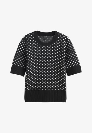 Next, Tricou basic - black polka dot