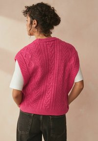 Next CABLE  BUTTON SIDE TANK  REGULAR FIT - Neule - pink